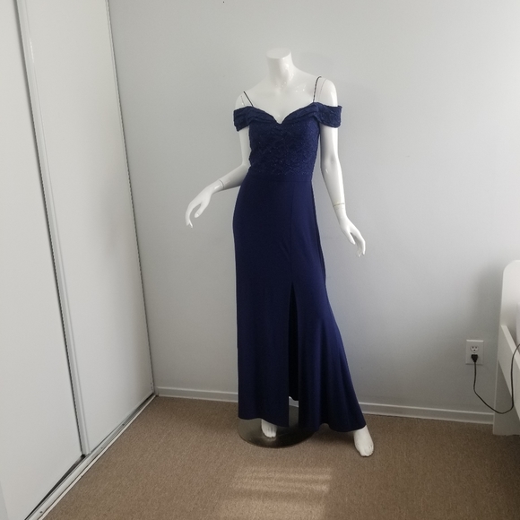 Gorgeous Night Way Sparkly On/Off The Shoulder S10 - Picture 1 of 8